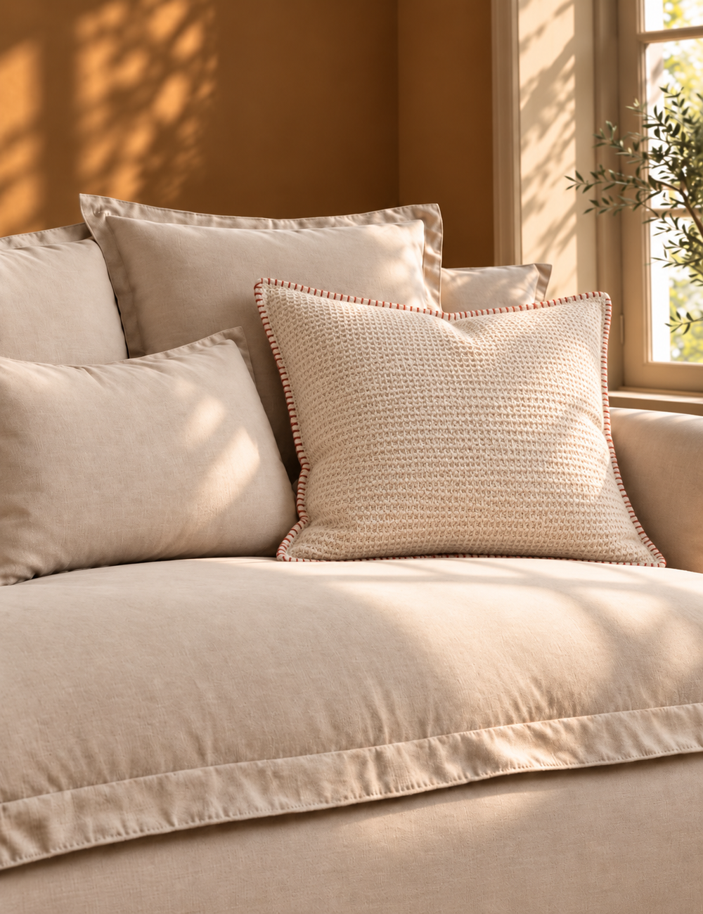 Alder Textured Cushion Cream