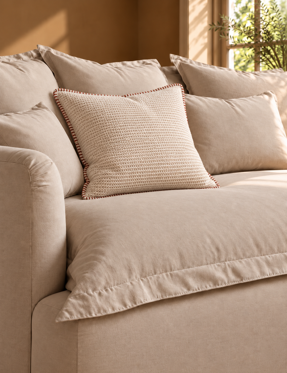 Alder Textured Cushion Cream