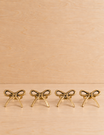 Set of 4 Gold Bow Napkin Rings