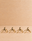 Set of 4 Gold Bow Napkin Rings