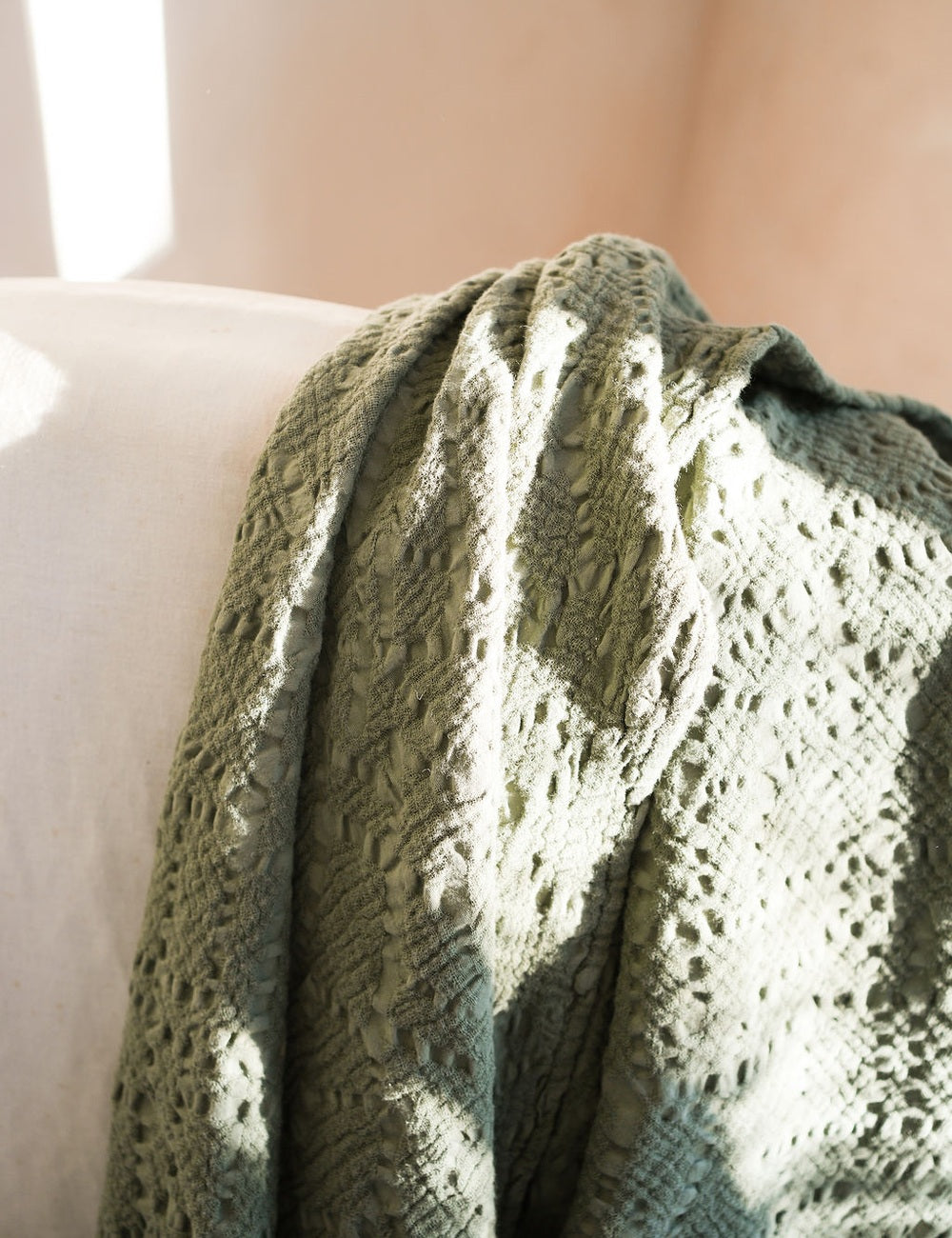 The Chantilly Throw - Olive
