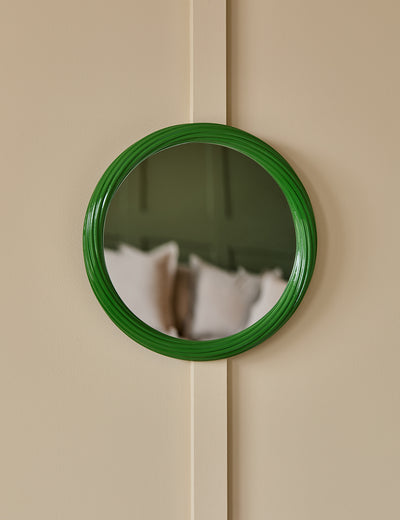 Green Round Puffy Mirror