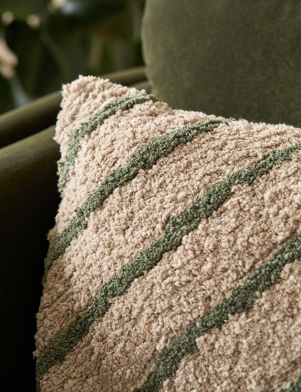 Green and cream cushions online