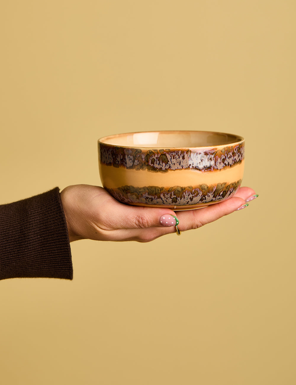 HKLIVING 70's Ceramics Cliffs Dessert Bowl