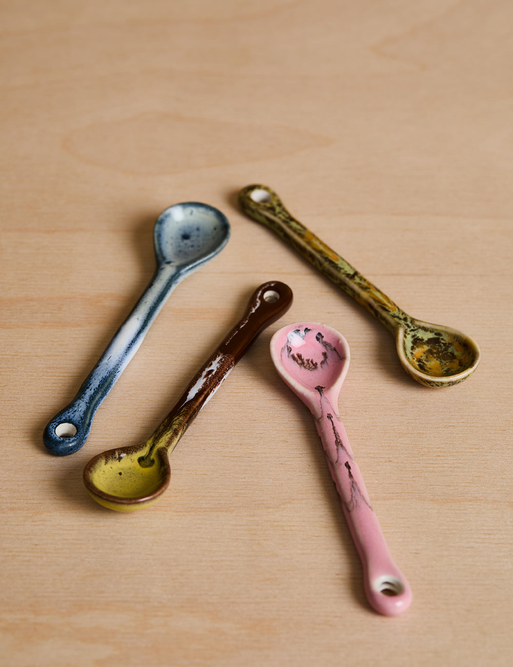 HKLIVING 70's Ceramics Sketch Spoons (Set of 4)