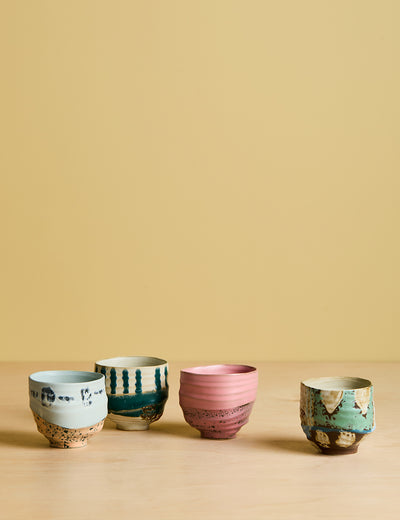 HKLIVING Set of 4 Artist Ceramics Coffee Cups