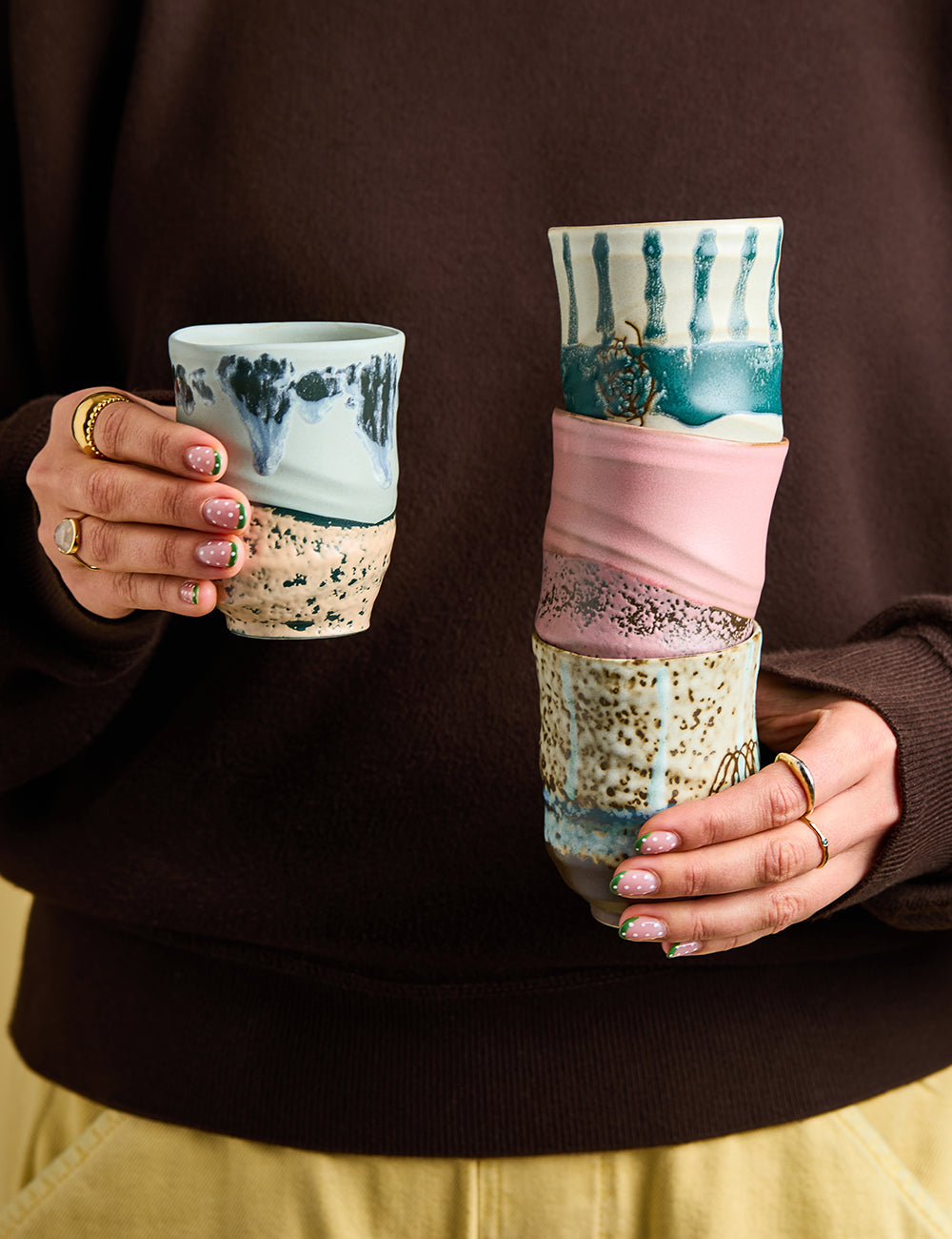 HKLIVING Set of 4 Cafe Mugs