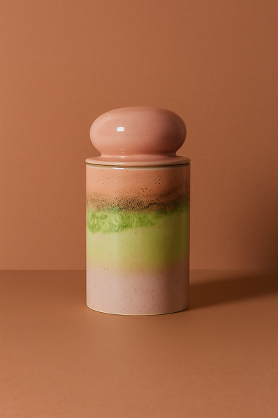 HKLIVING 70's Ceramics Glaze Storage Jar