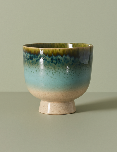 HKLIVING 70's Ceramics Lagoon Retro Flower Pot