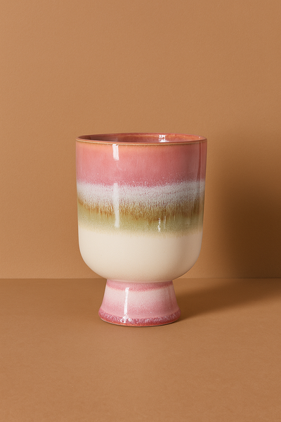 HKLIVING 70's Ceramics Rosefield Retro Flower Pot