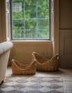 Set of 2 Handwoven Curved Basket