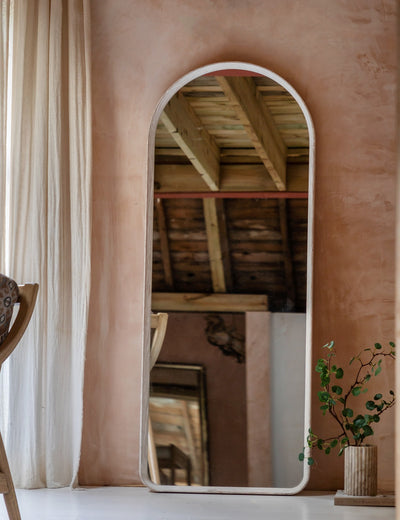 Linna Washed Oak Leaner Mirror