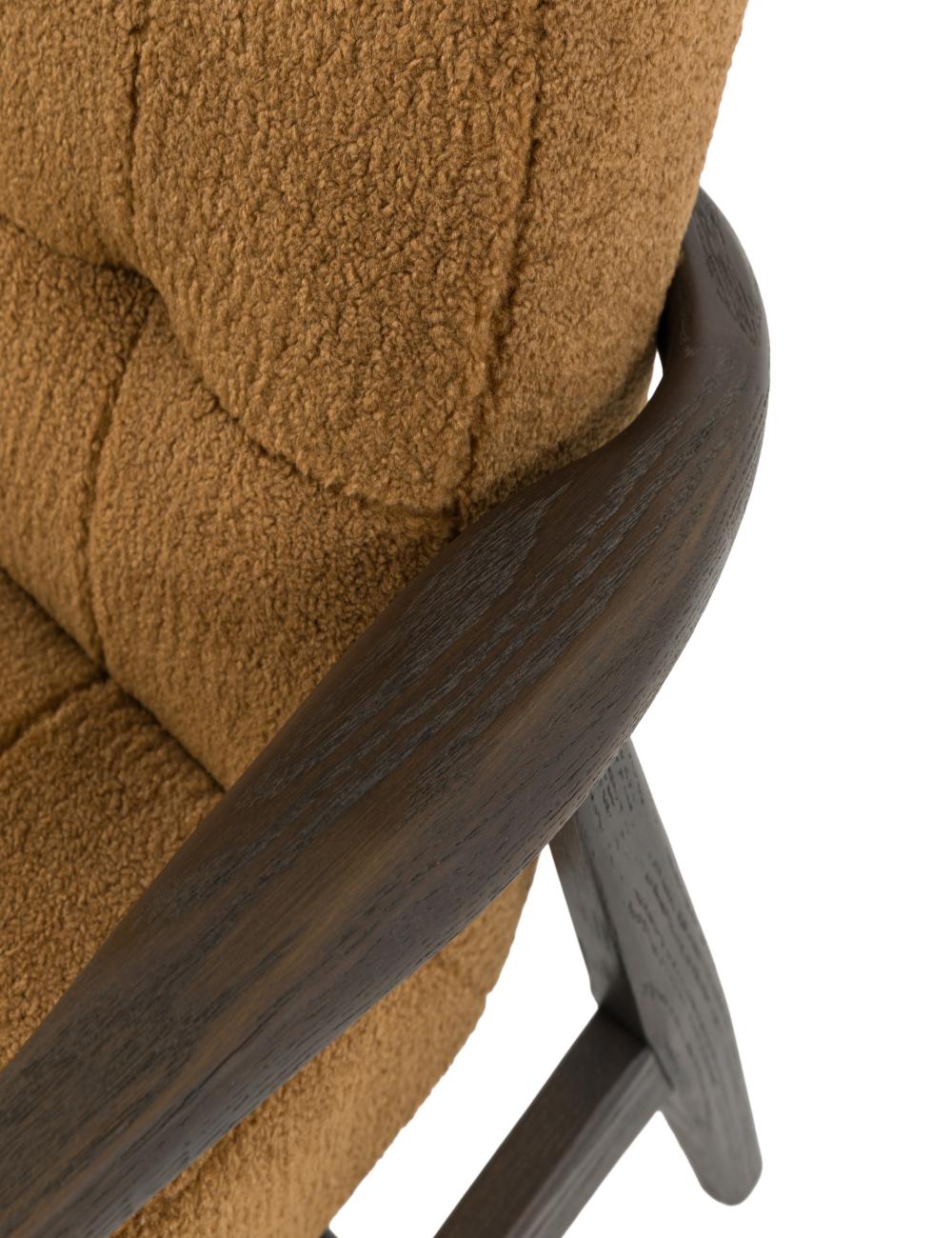 Trudy Ochre Faux Sheepskin Armchair