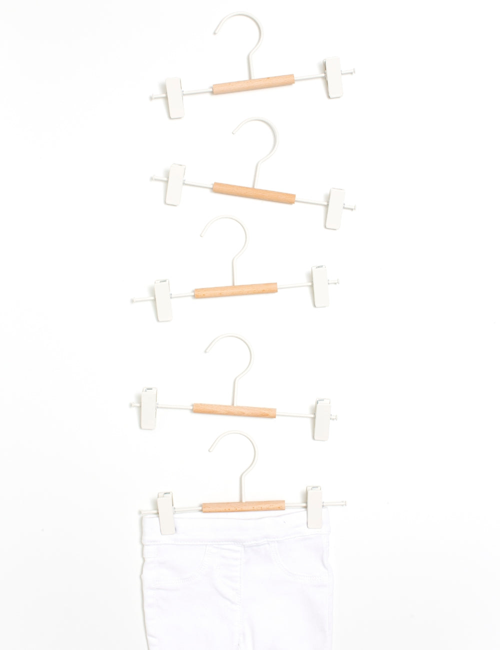 Mustard Made Kids Clip Hangers in White
