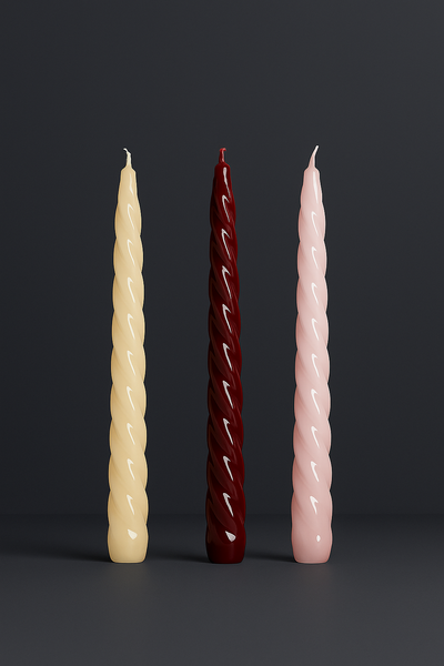 Klevering Red Bravo Candles (Set of 3)