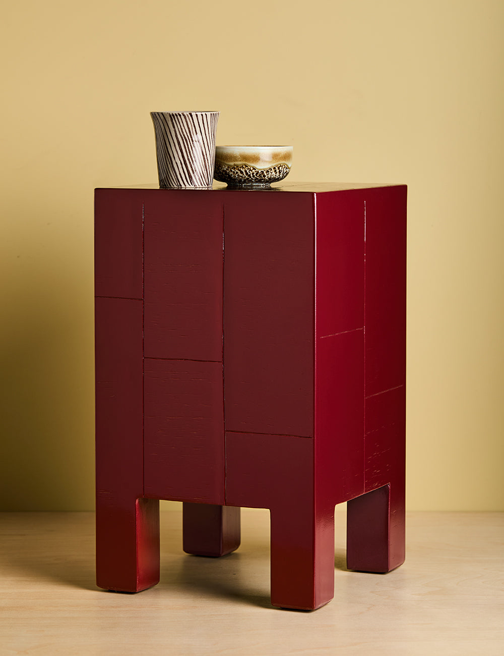 Lisbon Side Table - Cherry Red