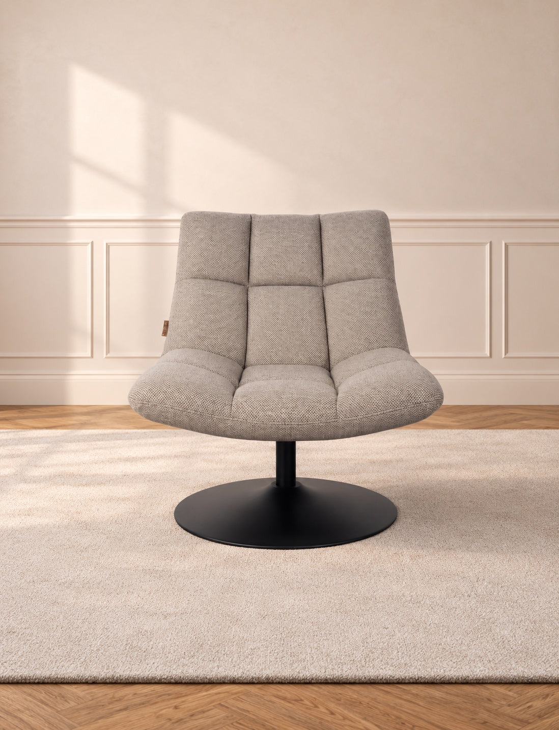 Light Grey Swivel Lounge Chair