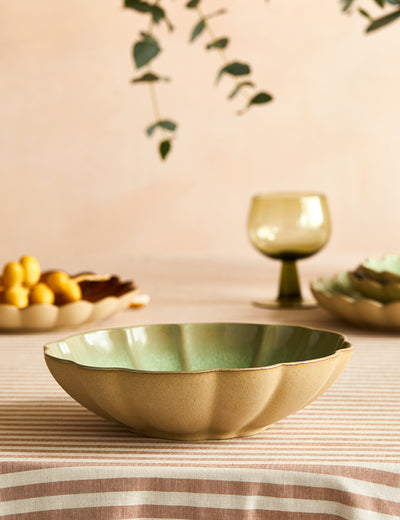 Marrakesh Olive Green Pasta Bowl