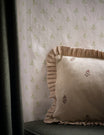 Sprig Block Print Cushion in Brick