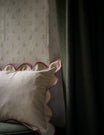 Scallop Cushion in Pomegranate