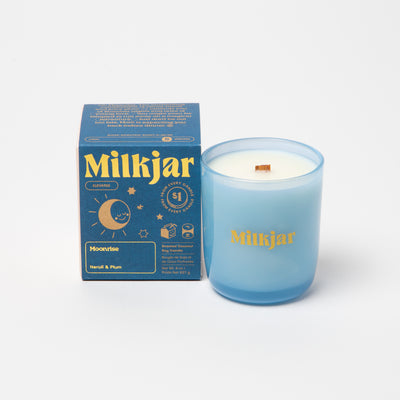 Milk Jar Moonrise Candle