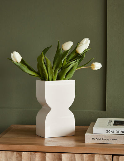Off-White Shiny Vase