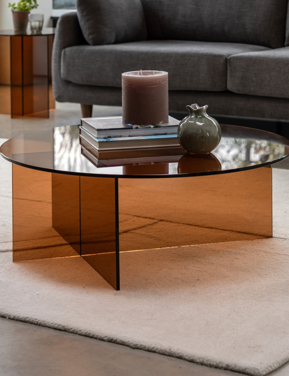 Tinto Glass Bronze Coffee Table