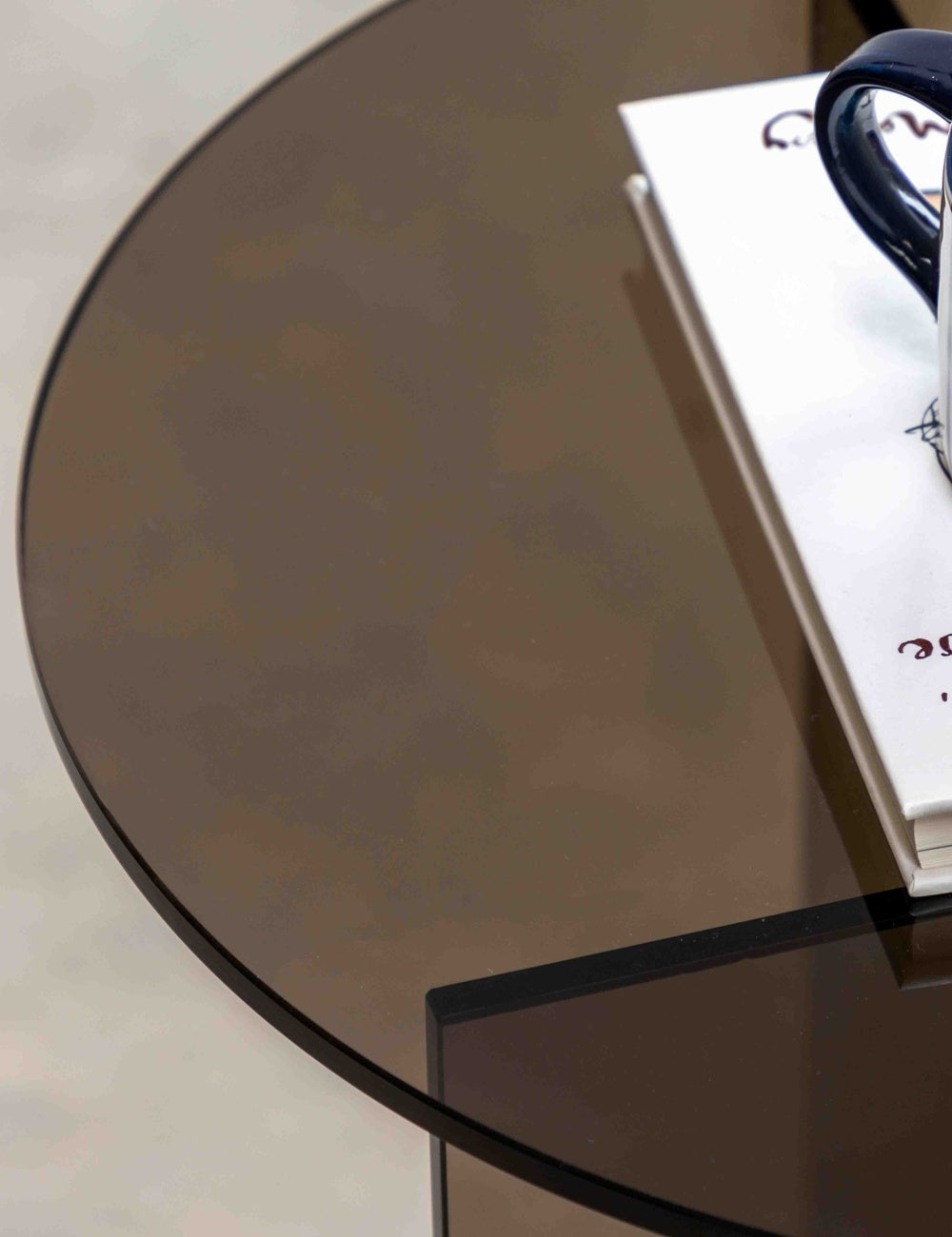 Tinto Charcoal Glass Side Table