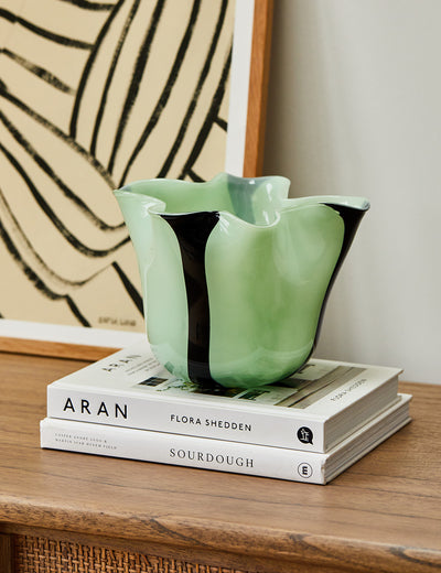 Peppermint Green Glass Vase
