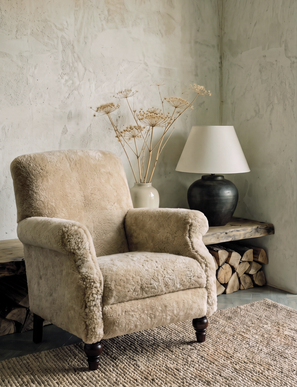 Una Armchair in Sheepskin
