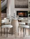 Retro Upholstered Dining Chairs - Pack of 2
