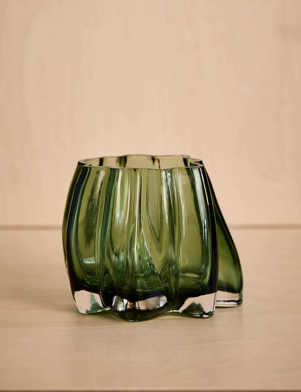 Green Glass Tealight Holder