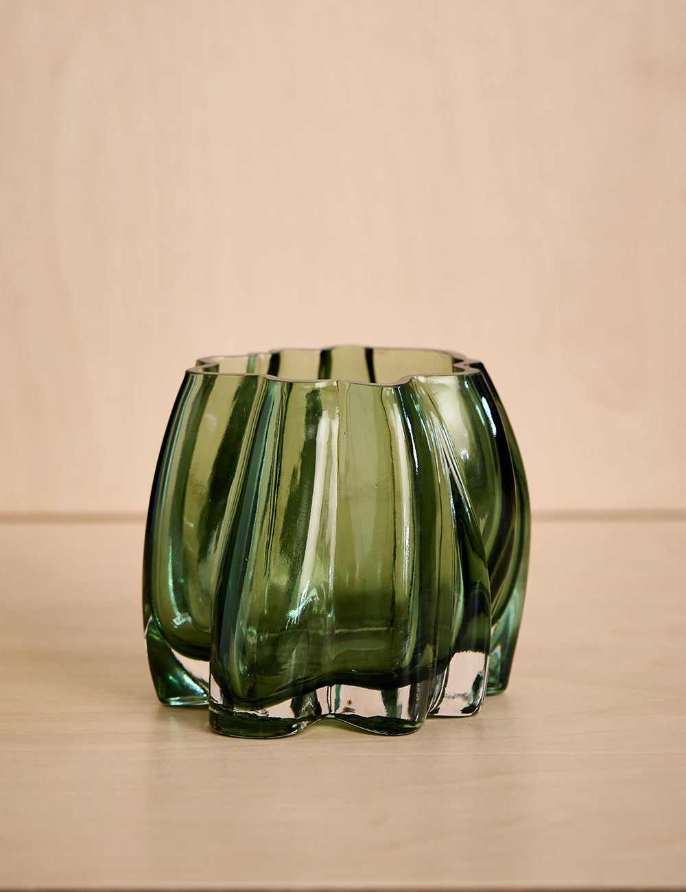 Green Glass Tealight Holder