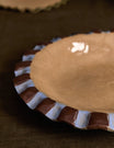 Baby Blue & Chocolate Brown Frill Serving Bowl