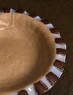 Baby Blue & Chocolate Brown Frill Serving Bowl