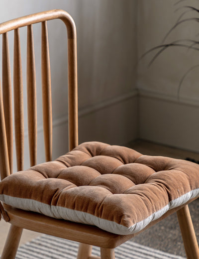Cotton Velvet Seatpad Rust