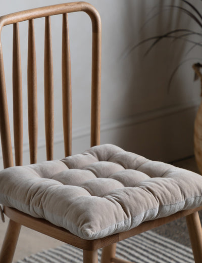 Cotton Velvet Seatpad Natural
