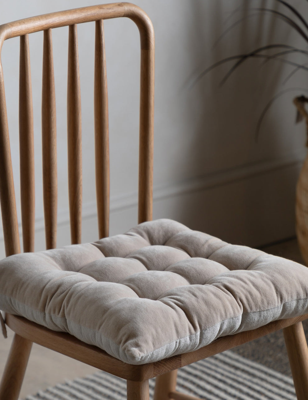 Cotton Velvet Seatpad Natural