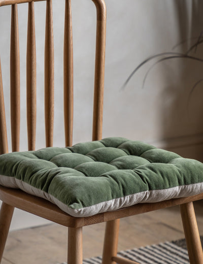 Cotton Velvet Seatpad Olive