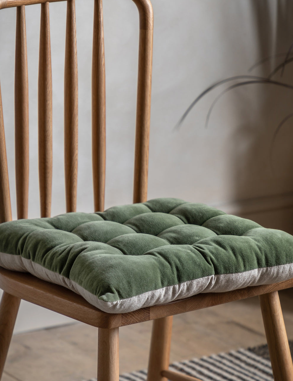 Cotton Velvet Seatpad Olive