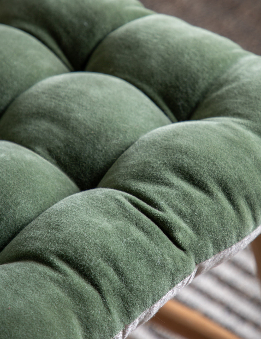 Cotton Velvet Seatpad Olive