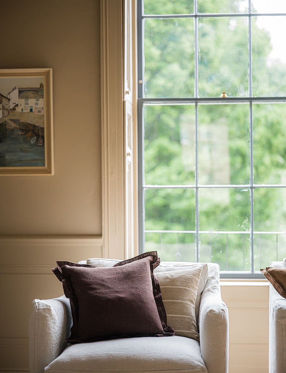 The Salthouse Linen Cushion in Bracken