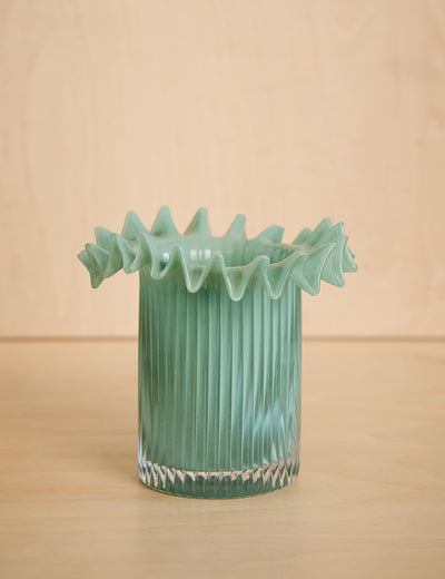 Small Blue Froufrou Vase
