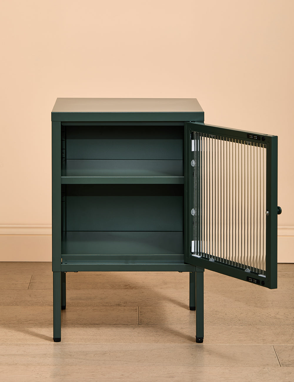 Small Simkin Bedside Cabinet in Olive Right Hand Opening