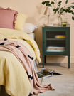 Small Simkin Bedside Cabinet in Olive Right Hand Opening