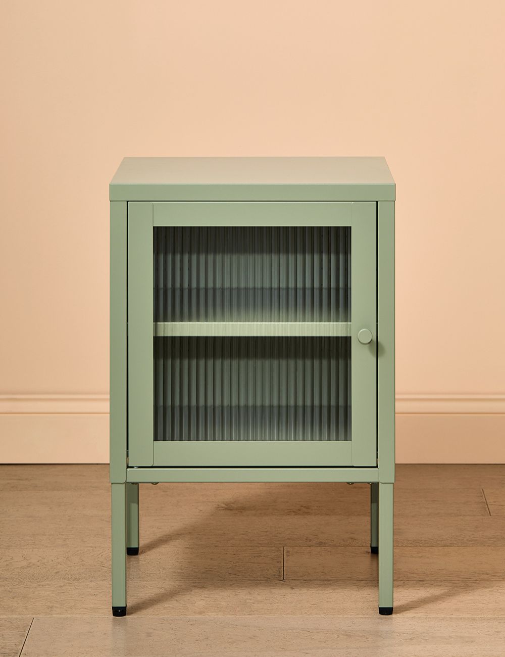 Small Simkin Bedside Cabinet in Sage Left Hand Opening