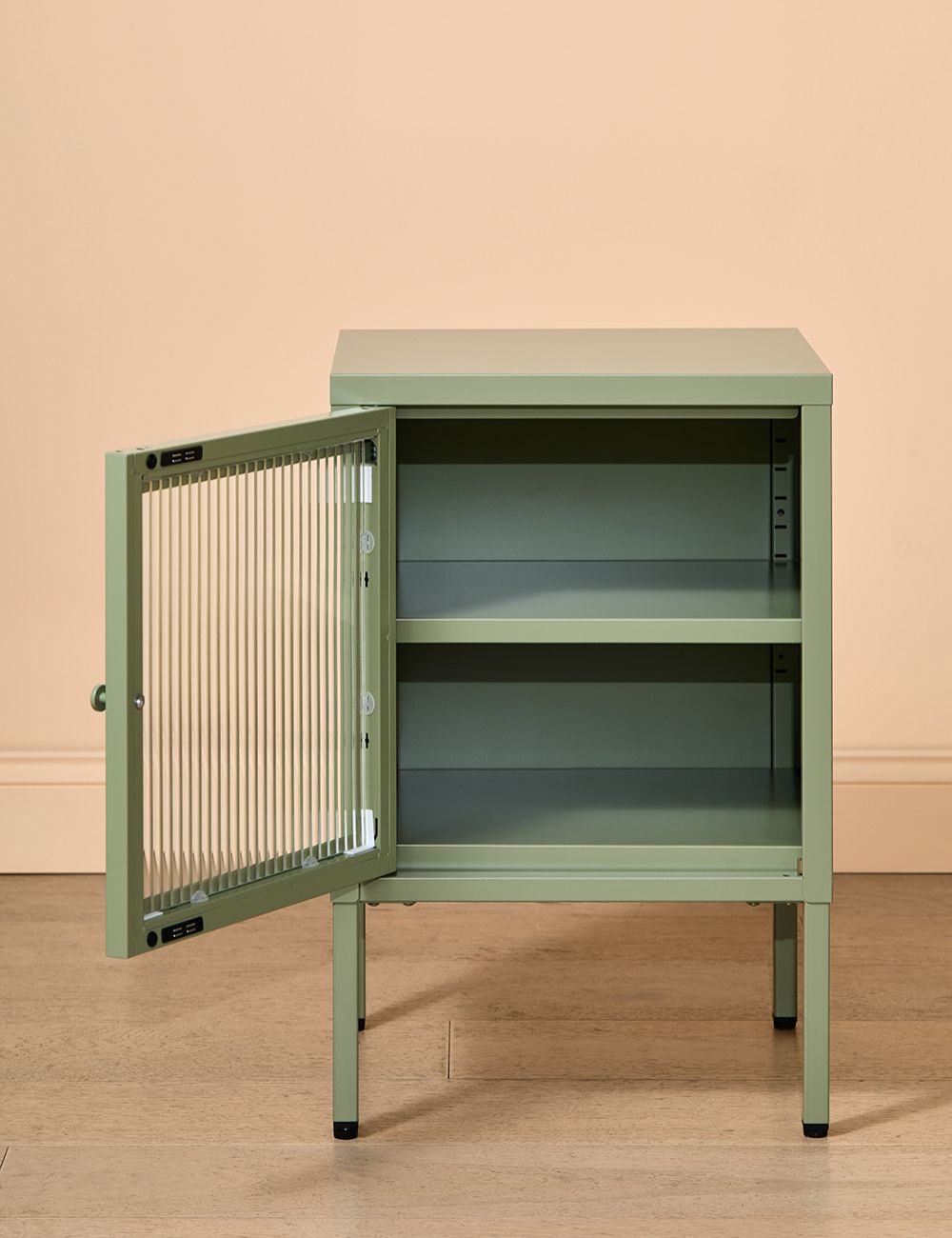 Small Simkin Bedside Cabinet in Sage Left Hand Opening