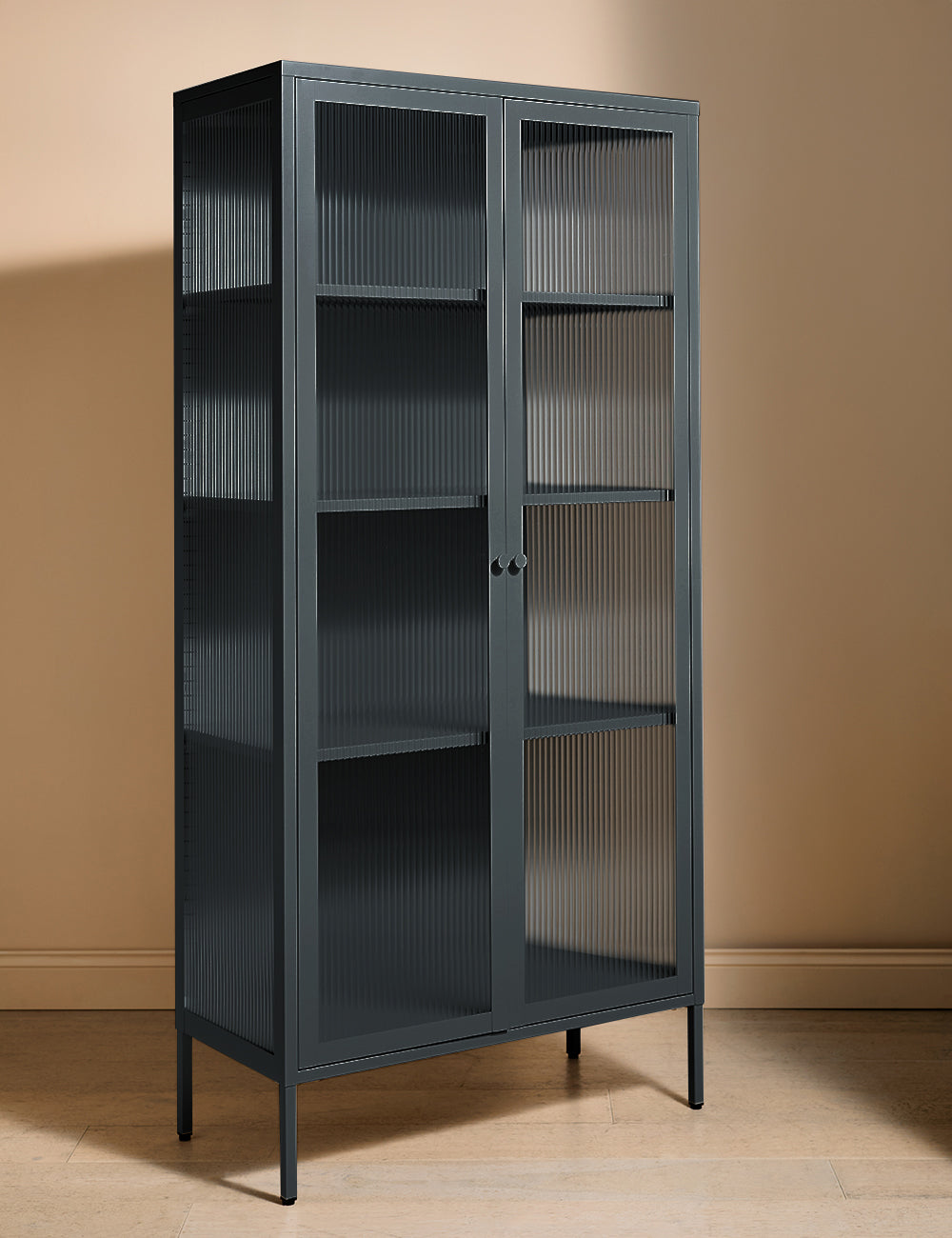 Tall Taylor Glass Cabinet in Ash