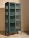 Tall Taylor Glass Cabinet in Olive
