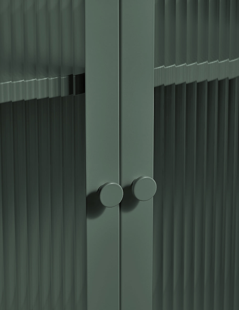 Tall Taylor Glass Cabinet in Olive